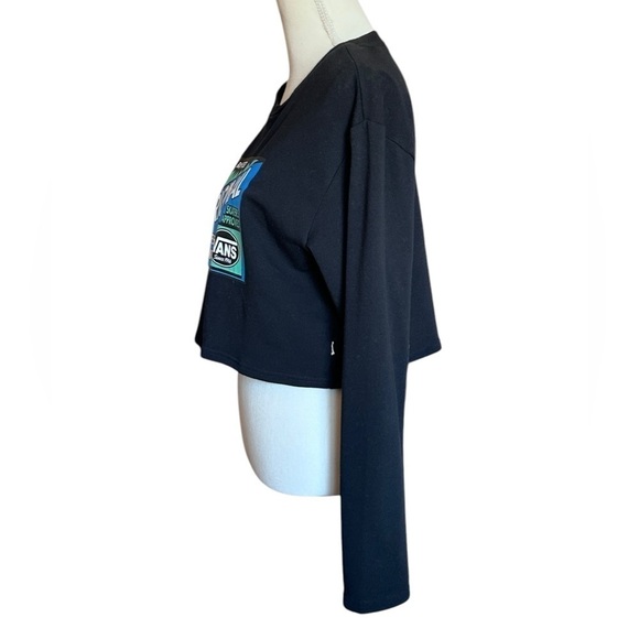 Vans Ramp Tested Long Sleeve Crew Neck Top in Black - Picture 5 of 7